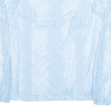 SIMPLEE Womens Blouse Blue Long Sleeve S