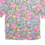 Womens Printed Shirt Purple Collared Viscose Floral M