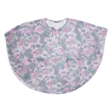 THE LARA Sheer Sparkly Womens Smock Blouse Grey 3/4 Sleeve Floral 2XL