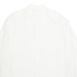 Womens Shirt White Collared Long Sleeve Viscose M