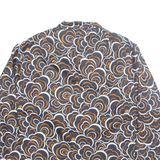 Womens Printed Shirt Black Collared Long Sleeve Floral M