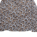 Womens Printed Shirt Black Collared Long Sleeve Floral M