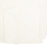 ENFI Womens Shirt Cream Button Neck Long Sleeve 90s M