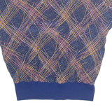 Womens Printed Top Blue Crazy Pattern M