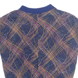 Womens Printed Top Blue Crazy Pattern M