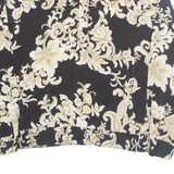 ALFRED DUNNER Petite Womens Printed Shirt Black Collared Floral UK 12