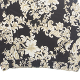 ALFRED DUNNER Petite Womens Printed Shirt Black Collared Floral UK 12
