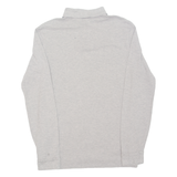 REEBOK Womens Polo Shirt Grey Long Sleeve S
