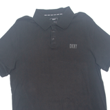 DKNY Mens Polo Shirt Black L