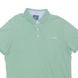 PIERRE CARDIN Mens Polo Shirt Green Striped XL