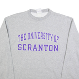 CHAMPION University Of Scranton Mens Sweatshirt Grey USA M