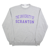 CHAMPION University Of Scranton Mens Sweatshirt Grey USA M