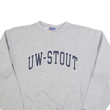 CHAMPION UW-STOUT Mens Sweatshirt Grey USA S