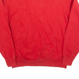 CHAMPION Hanover College Mens Sweatshirt Red 1/4 Zip USA L