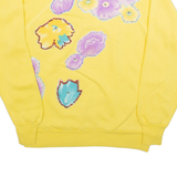 ULTRA SWEATS Flowers Womens Sweatshirt Yellow M