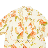 TRU Womens Printed Shirt Green Collared Floral UK 20