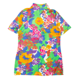 Womens Printed Shirt Green Collared Floral M