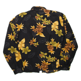 MIDAS Womens Printed Shirt Black Collared Long Sleeve Floral XL