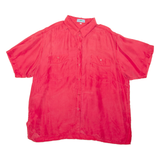 DEVILLE Womens Shirt Red Collared XL