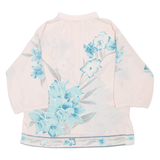 Womens Printed Blouse Pink 3/4 Sleeve Floral L