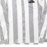 RO Womens Printed Shirt Grey Collared Long Sleeve Striped L