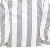 RO Womens Printed Shirt Grey Collared Long Sleeve Striped L