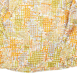 Womens Printed Shirt Orange Collared Long Sleeve Crazy Pattern L