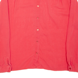 Womens Shirt Pink Collared Long Sleeve L