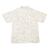 NICK TAYLOR Womens Printed Shirt Cream Collared L