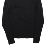LAUREN RALPH LAUREN Womens Blouse Black High Neck Long Sleeve Viscose XS