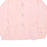 Womens Blouse Pink Collared Long Sleeve L