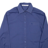 MARIO ROSELLA Womens Shirt Blue Collared Long Sleeve L