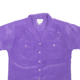 LINDSEY BLAKE Womens Shirt Purple Collared L