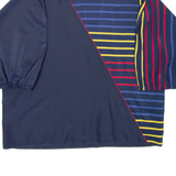 Womens Printed Top Black Long Sleeve Striped XL