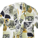 Blazer Womens Printed Shirt Green V-Neck Viscose Crazy Pattern S