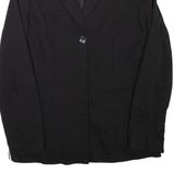 CARTOON Womens Blouse Black V-Neck Long Sleeve L