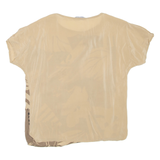 Womens Printed Top Brown Crazy Pattern S