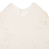 Womens Top Beige V-Neck 3/4 Sleeve UK 12
