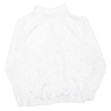 Womens Printed Blouse White Collared Long Sleeve L