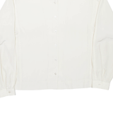 Womens Blouse Beige High Neck Long Sleeve XL