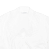 WALDORFF Womens Cropped Blouse White V-Neck M