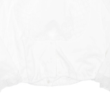 WALDORFF Womens Cropped Blouse White V-Neck M