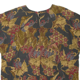 Womens Printed Top Brown Crazy Pattern L