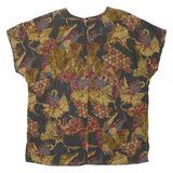 Womens Printed Top Brown Crazy Pattern L