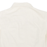 Womens Cropped Shirt Beige Collared M
