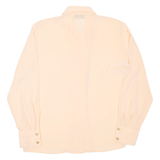 Womens Blouse Pink Collared Long Sleeve L