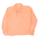 Womens Blouse Pink High Neck Long Sleeve L