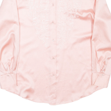 Womens Shirt Pink Collared Long Sleeve UK 14