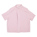 Womens Shirt Pink Collared Viscose L