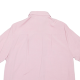 Womens Shirt Pink Collared Viscose L